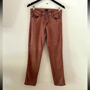 MOTHER Rascal “POP!” Slim Straight Jeans Brown Saddle Size 30